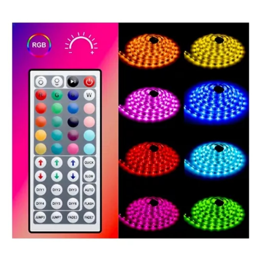 Miniatura 2 de Cinta Led Rgb 5Mts - Control 44Botones